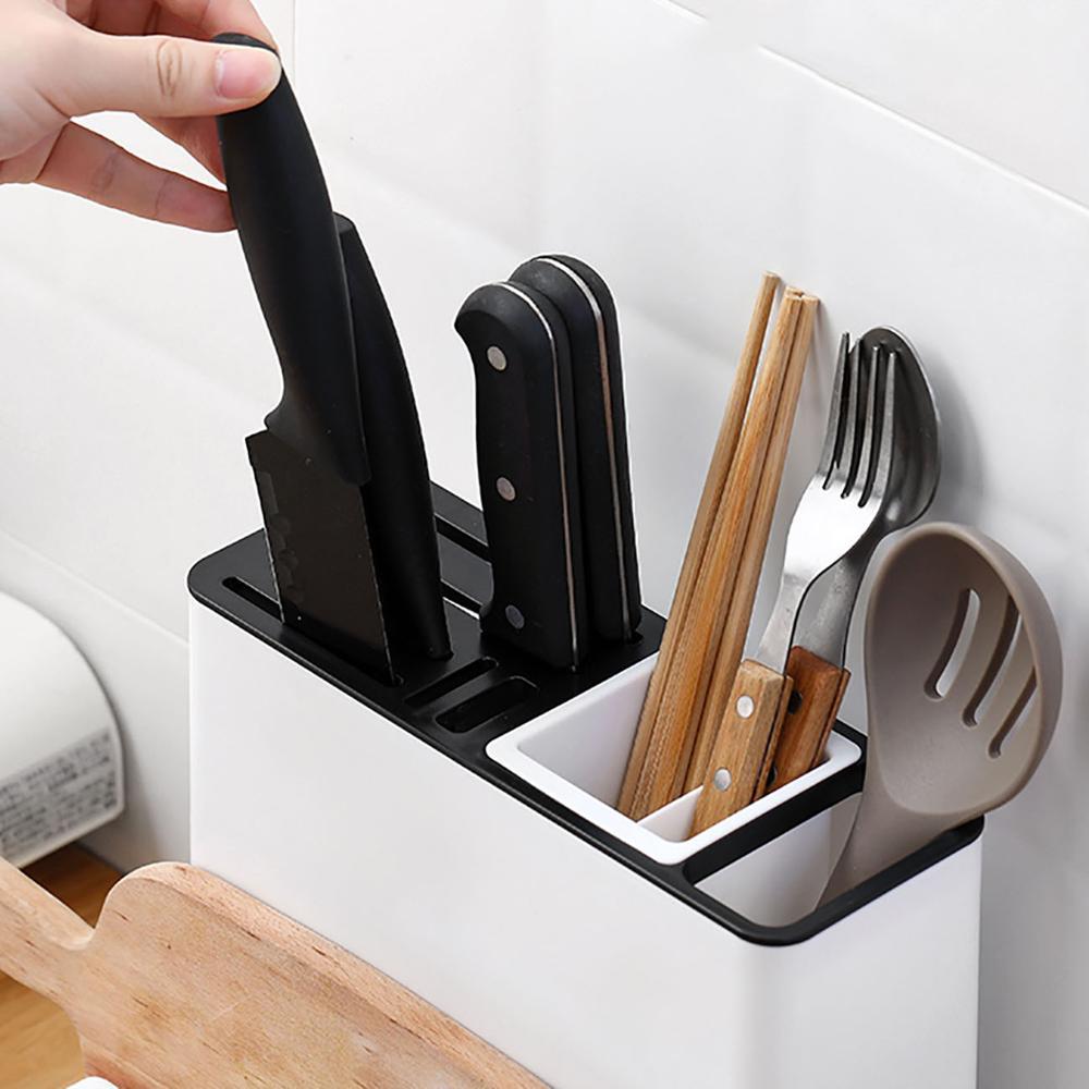 Kitchen Knife & Tableware Storage Rack – Plastic Organizer
