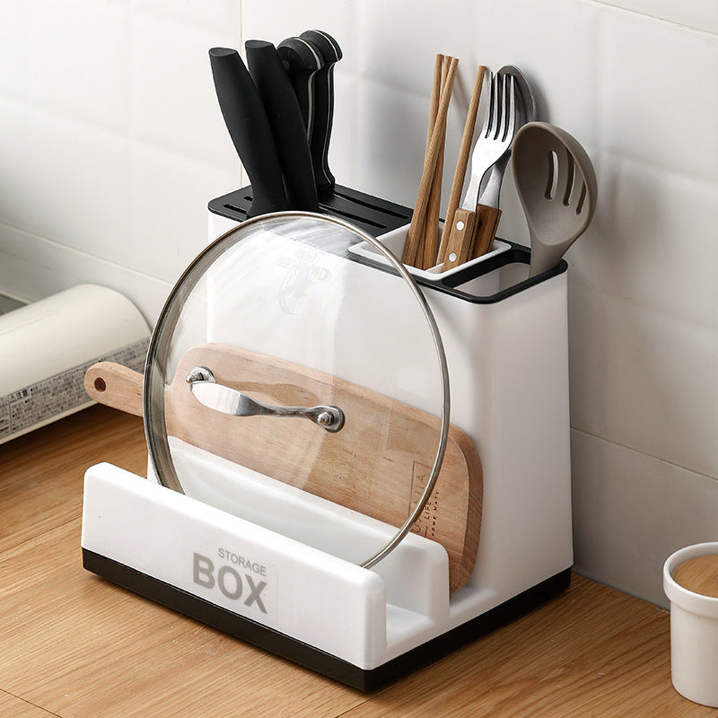 Kitchen Knife & Tableware Storage Rack – Plastic Organizer